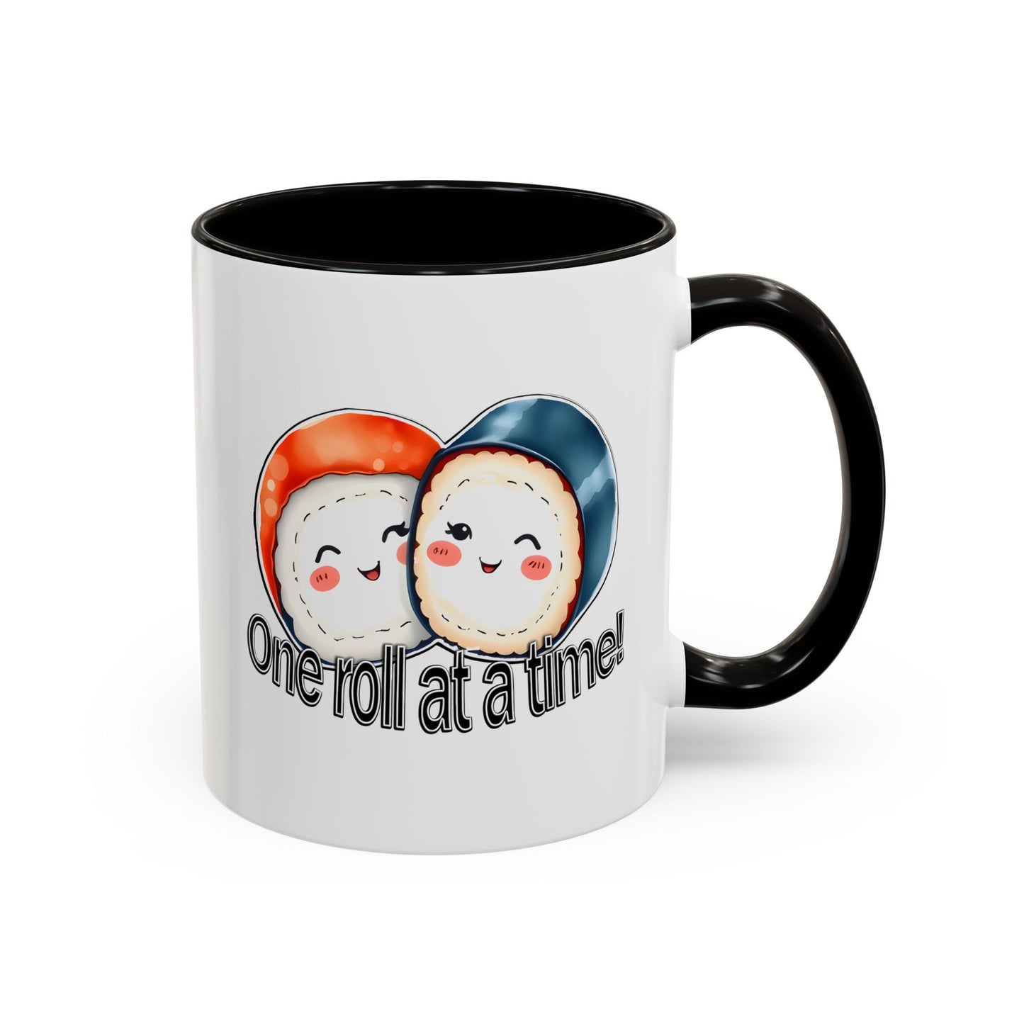 Coffee Mug - "One Roll at a Time" - Colorful Ceramic Coffee Cup, Perfect Gift for Food Lovers