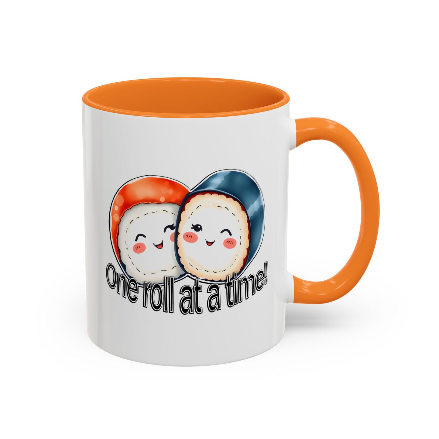 Coffee Mug - "One Roll at a Time" - Colorful Ceramic Coffee Cup, Perfect Gift for Food Lovers