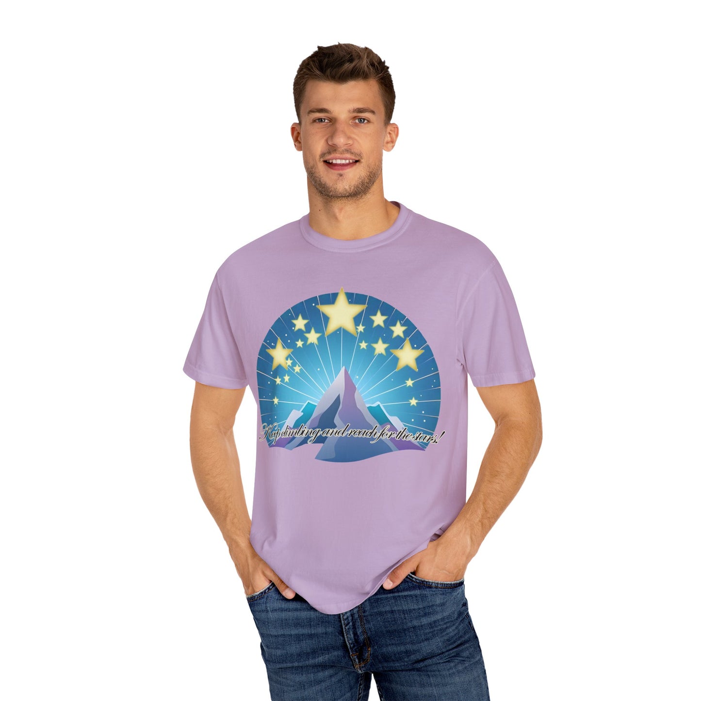 Unisex T-Shirt - Mountain & Stars Design