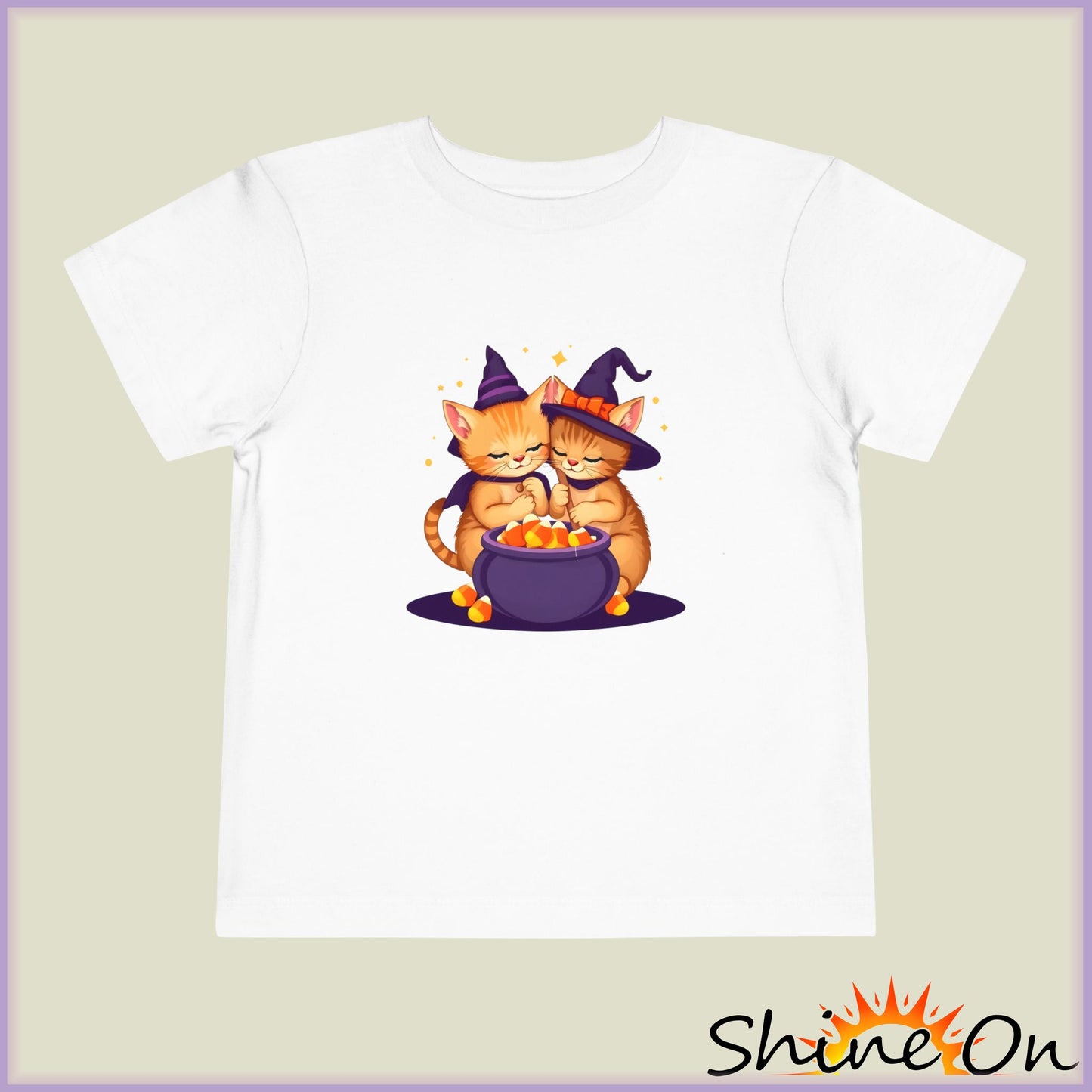 Toddler Tee - Cute Cat Magic Halloween Shirt, Kids Short Sleeve Shirt, Cat Lover Gift, Fun Toddler Apparel, Fall Outfit