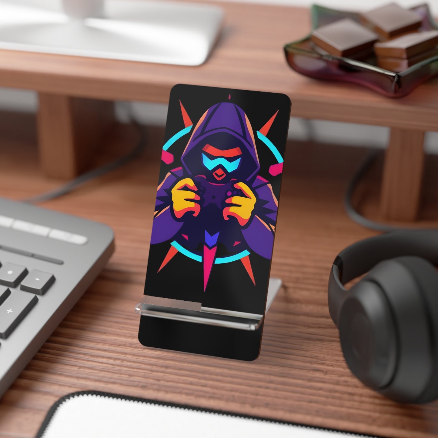 Mobile Display Stand 'Gamer' - Stylish Mobile Display Holder with Cool Gamer Design