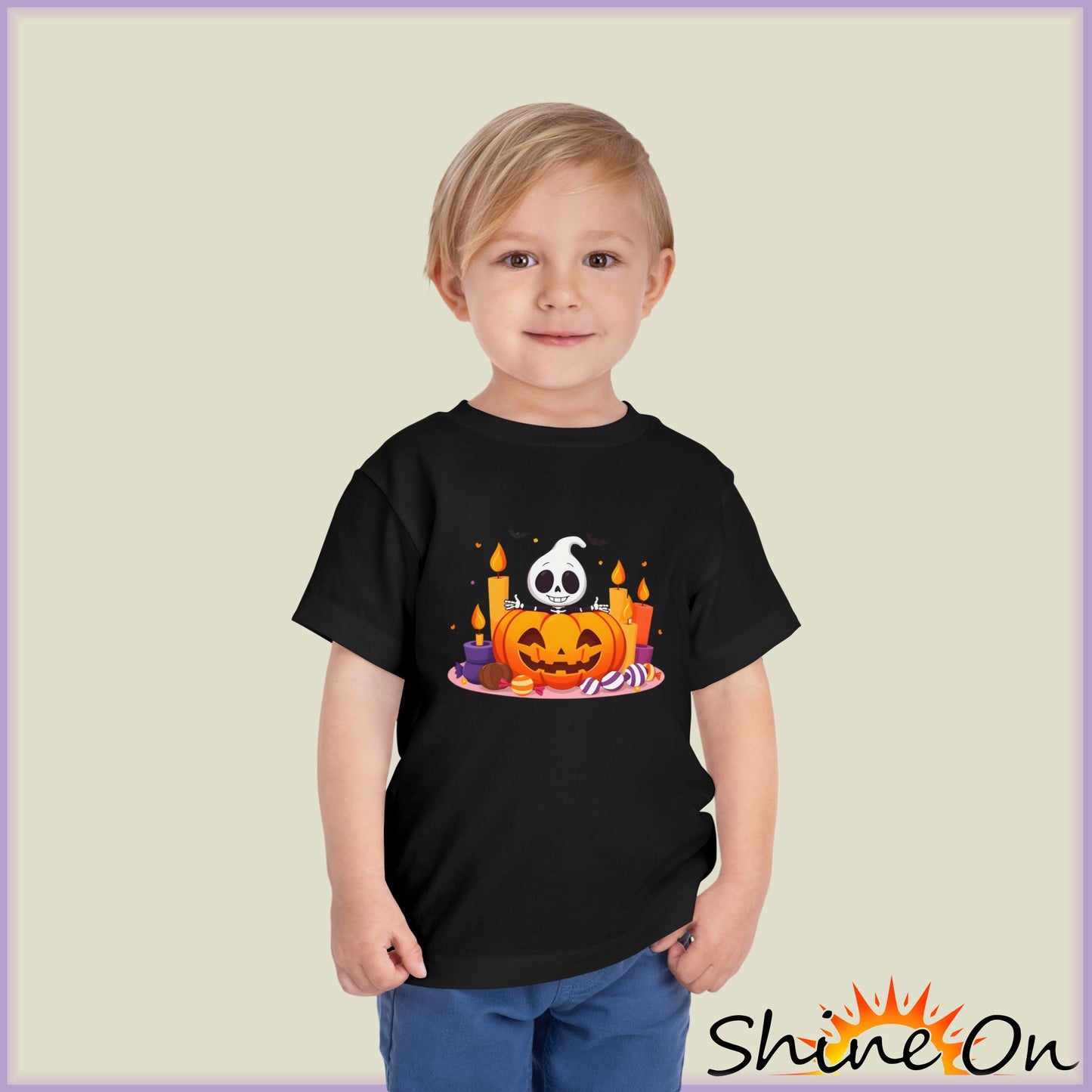 Toddler Tee - Cute Ghost & Pumpkin Design, Spooky Shirt, Kids Halloween Apparel, Toddler Gift, Fun Fall Outfit