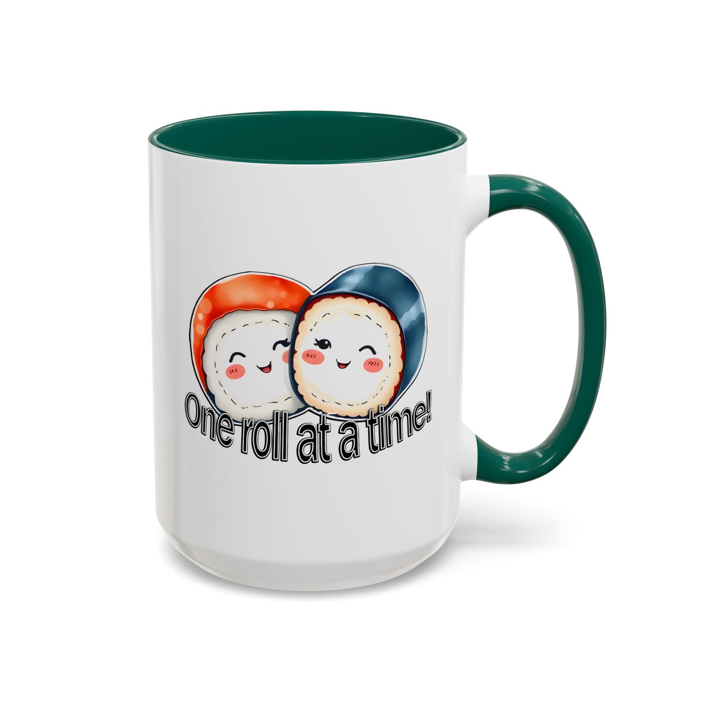 Coffee Mug - "One Roll at a Time" - Colorful Ceramic Coffee Cup, Perfect Gift for Food Lovers
