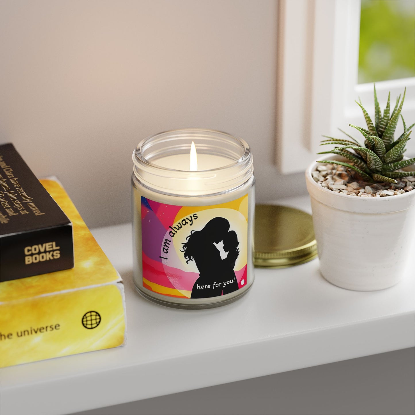 Scented Candle - "I Am Always Here For You" - Coconut Apricot Wax (4oz, 9oz)