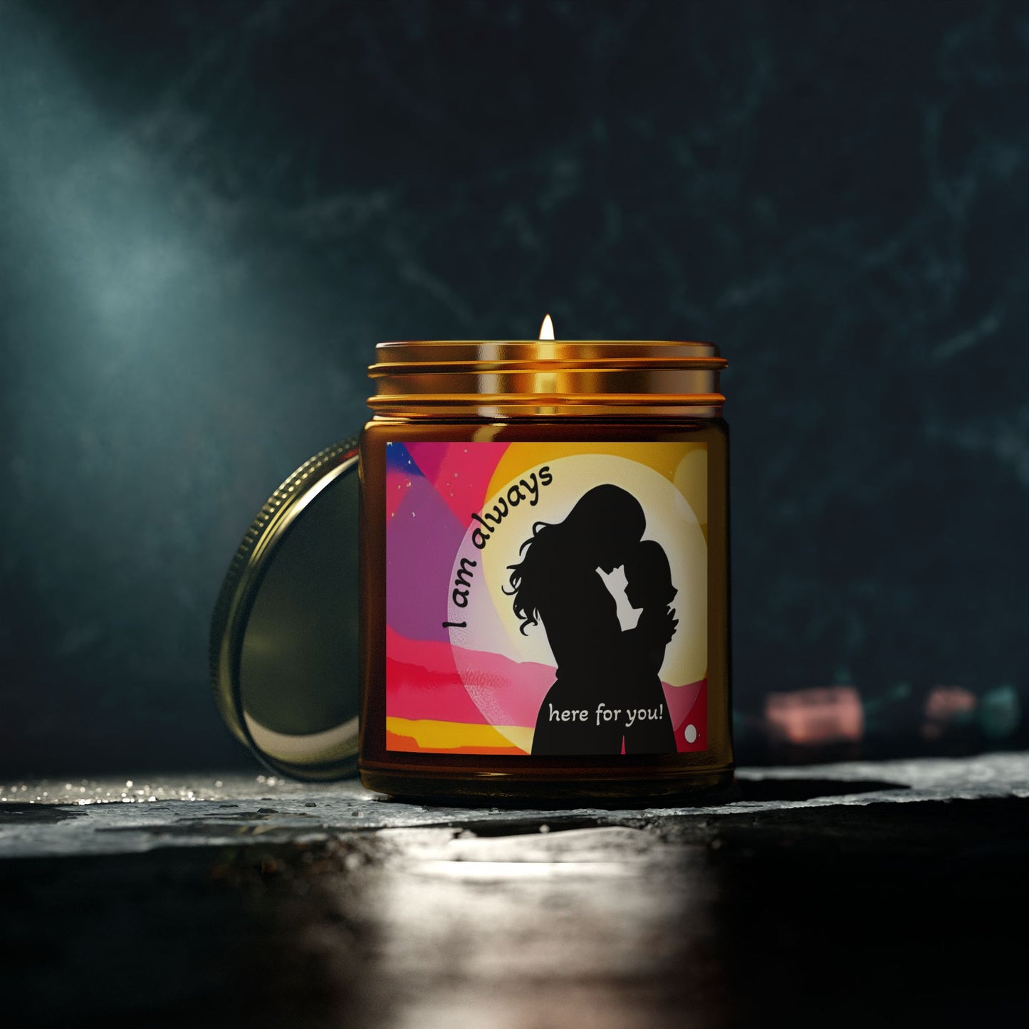 Scented Candle - "I Am Always Here For You" - Coconut Apricot Wax (4oz, 9oz)