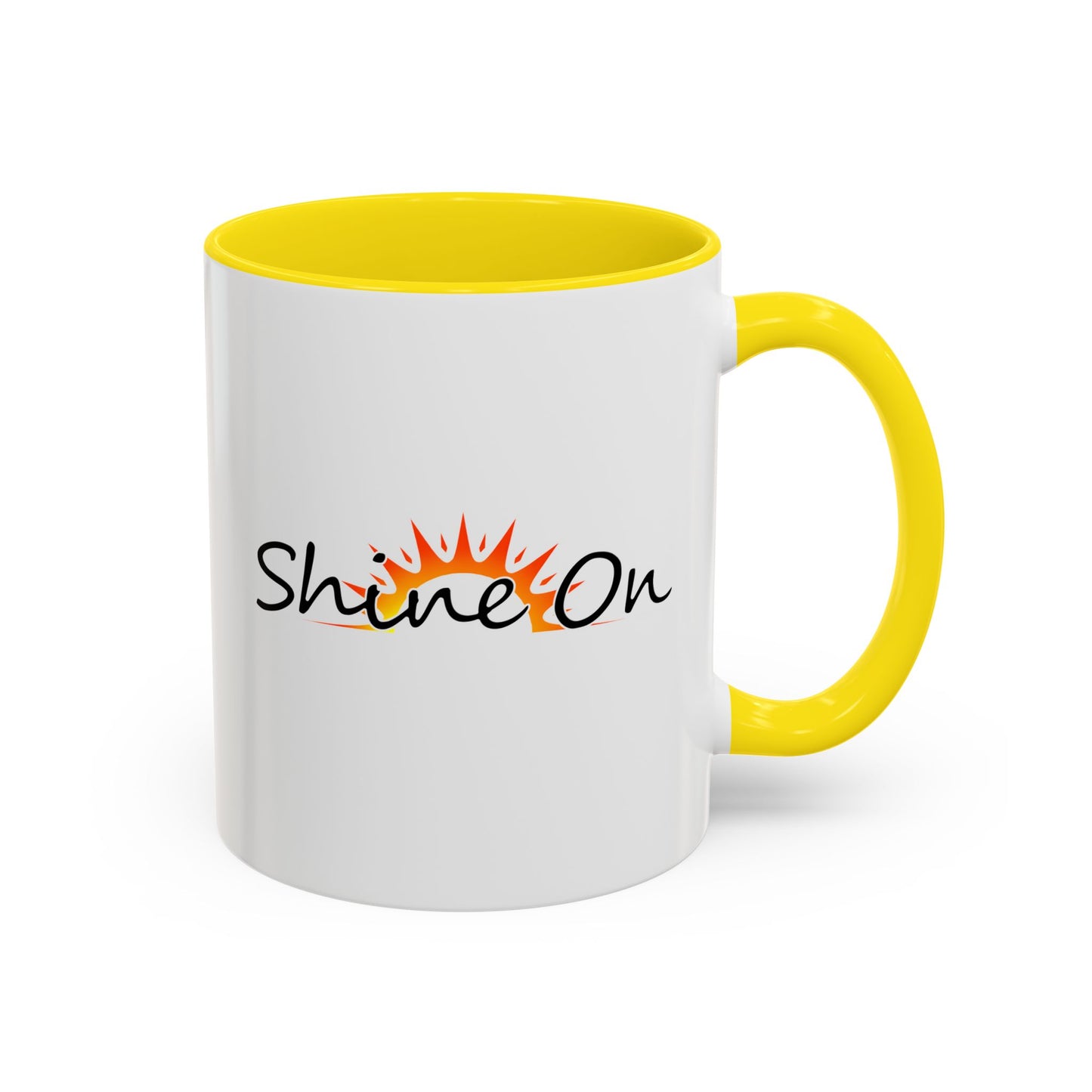 'Shine On' Accent Coffee Mug - 11oz & 15oz Ceramic Cup for Coffee Lovers