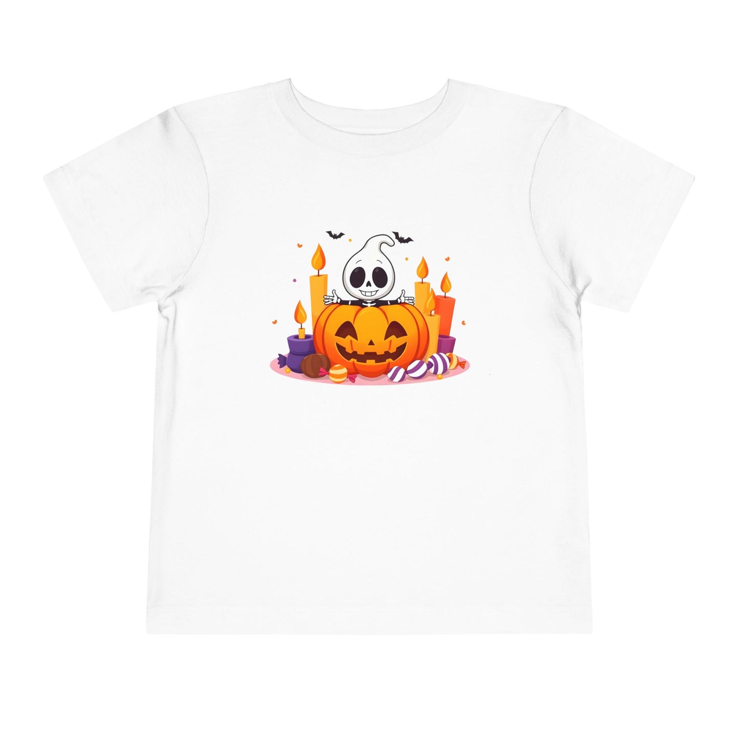 Toddler Tee - Cute Ghost & Pumpkin Design, Spooky Shirt, Kids Halloween Apparel, Toddler Gift, Fun Fall Outfit