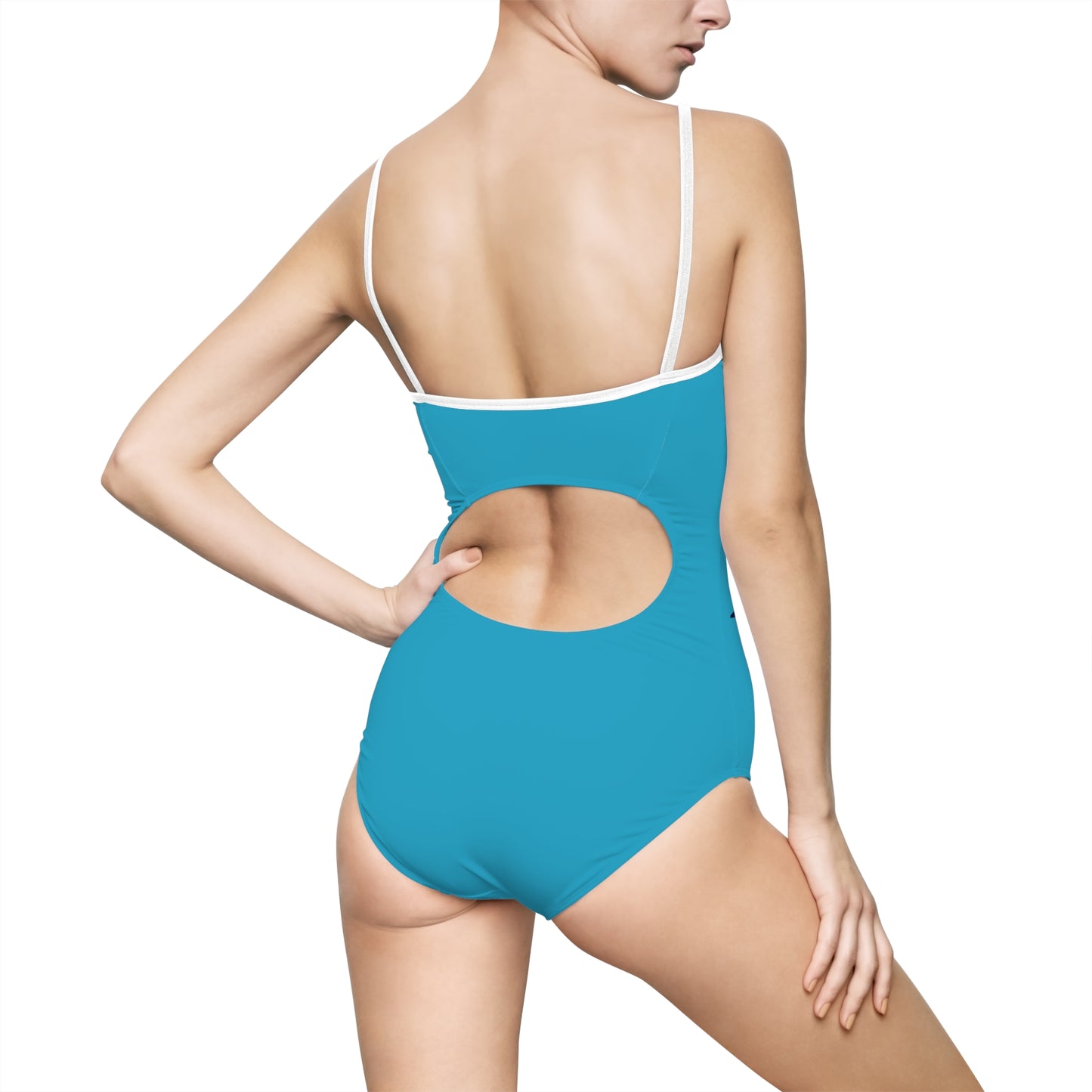 Womens One-Piece Swimsuit - 'Odd Friends' Design for Summer Fun