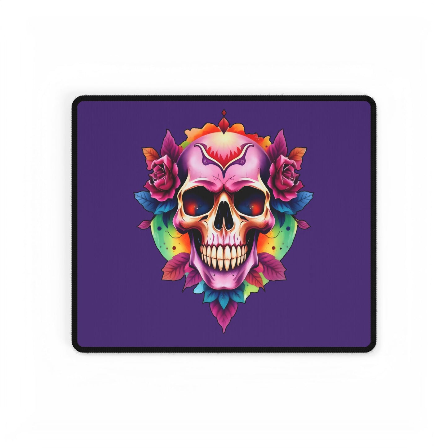 Desk/Mouse Mat 'Colorful Skull' - Vibrant Office Decor
