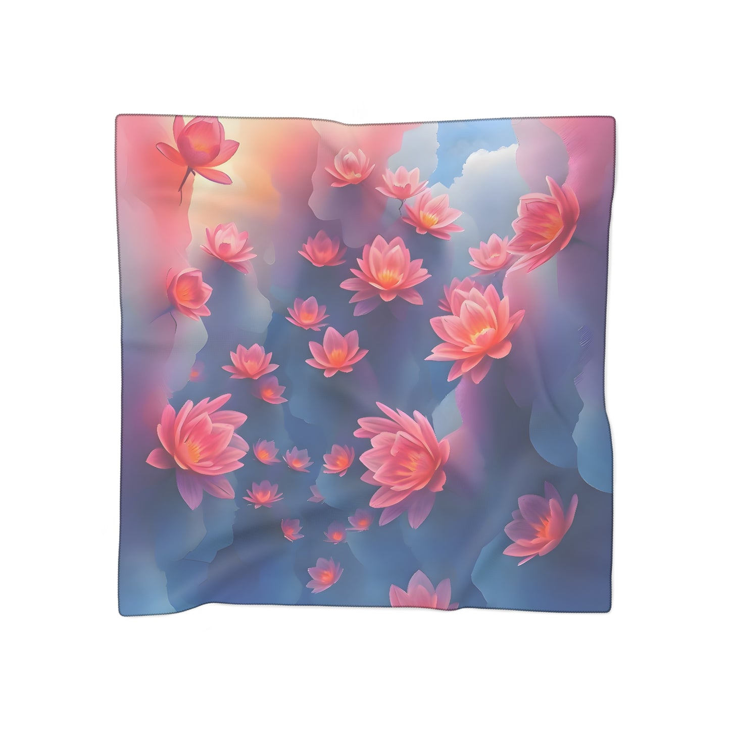 Poly Scarf - 'Elegant Floral' Perfect for Spring Fashion & Gift Giving