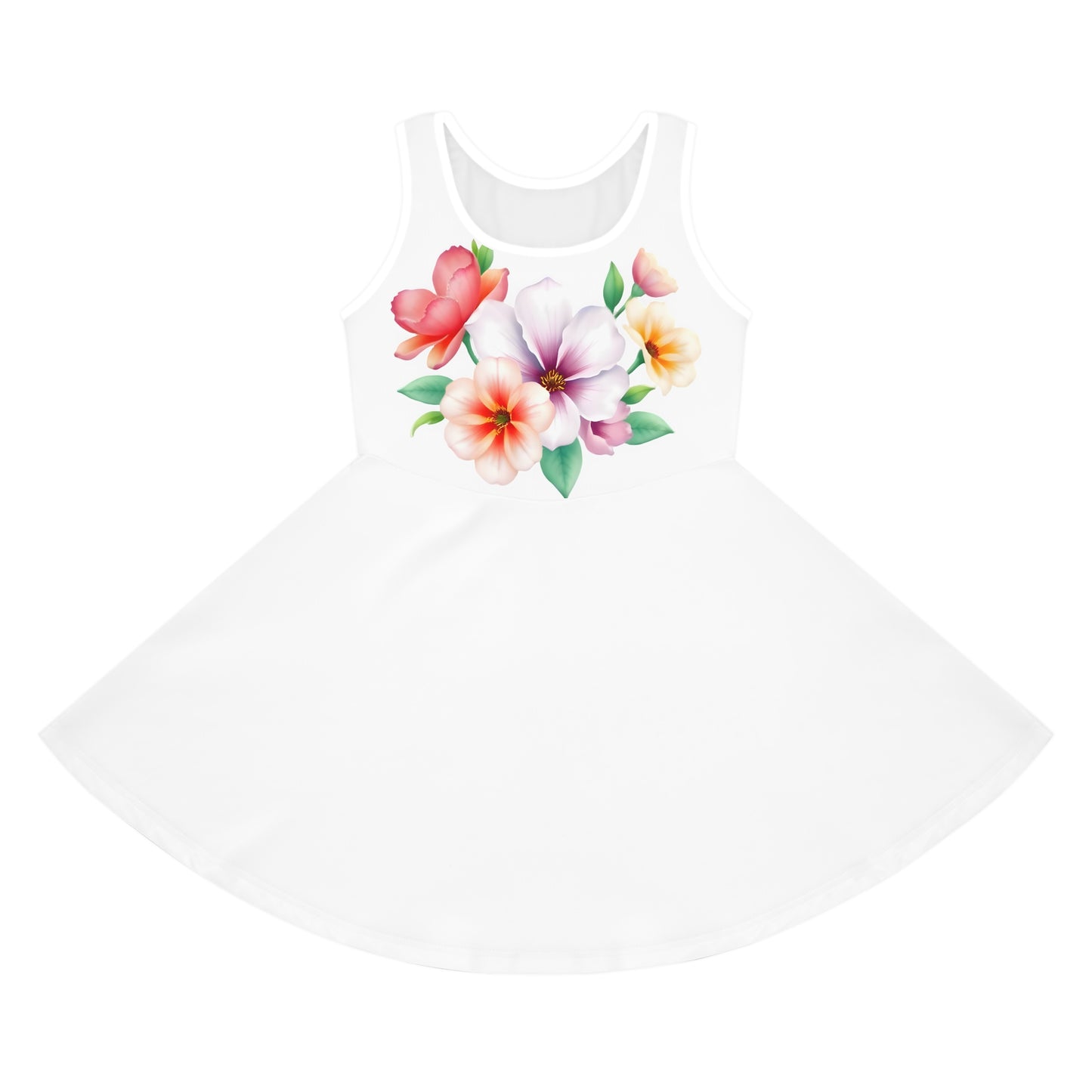 Girls Sleeveless Sundress - 'Floral' Design