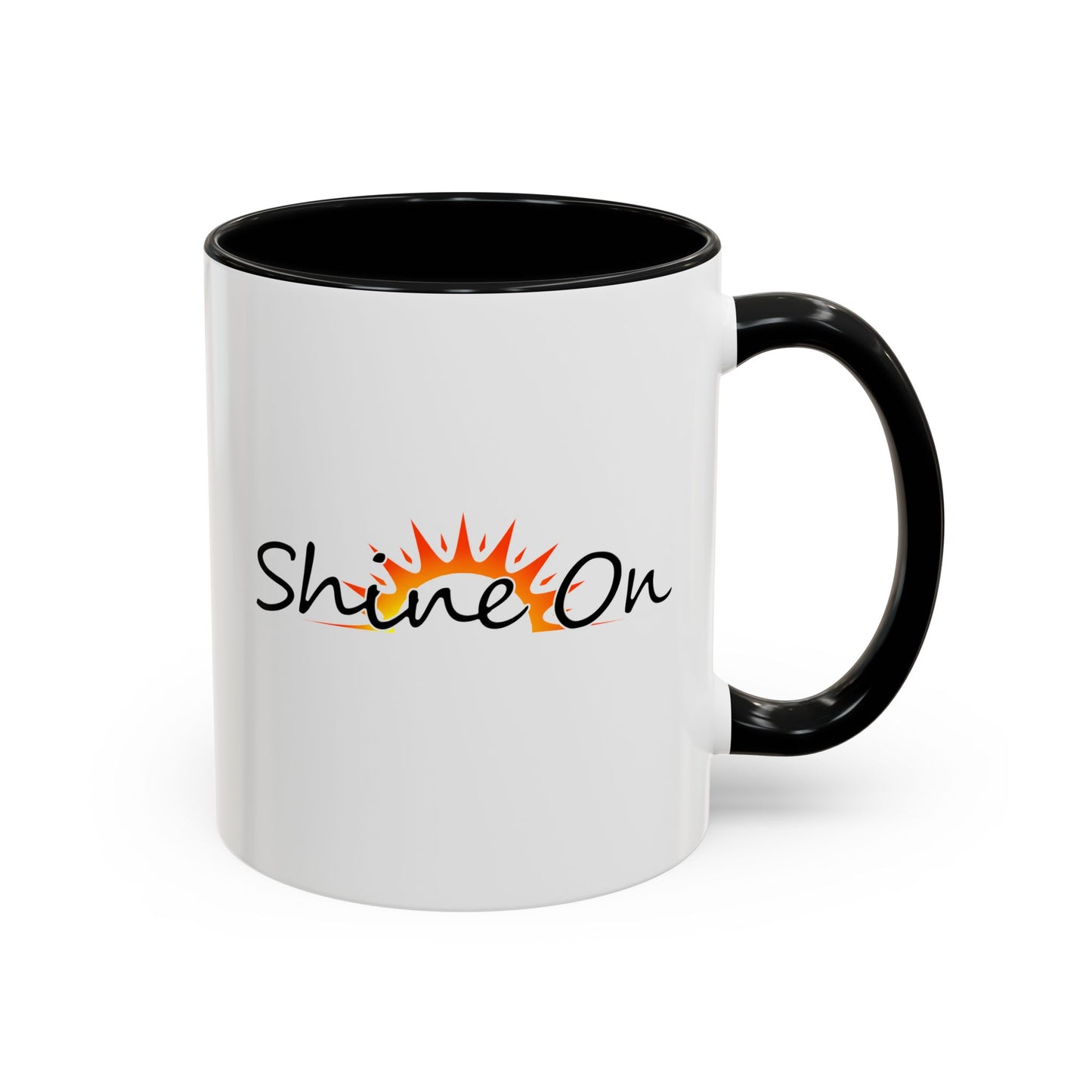 'Shine On' Accent Coffee Mug - 11oz & 15oz Ceramic Cup for Coffee Lovers