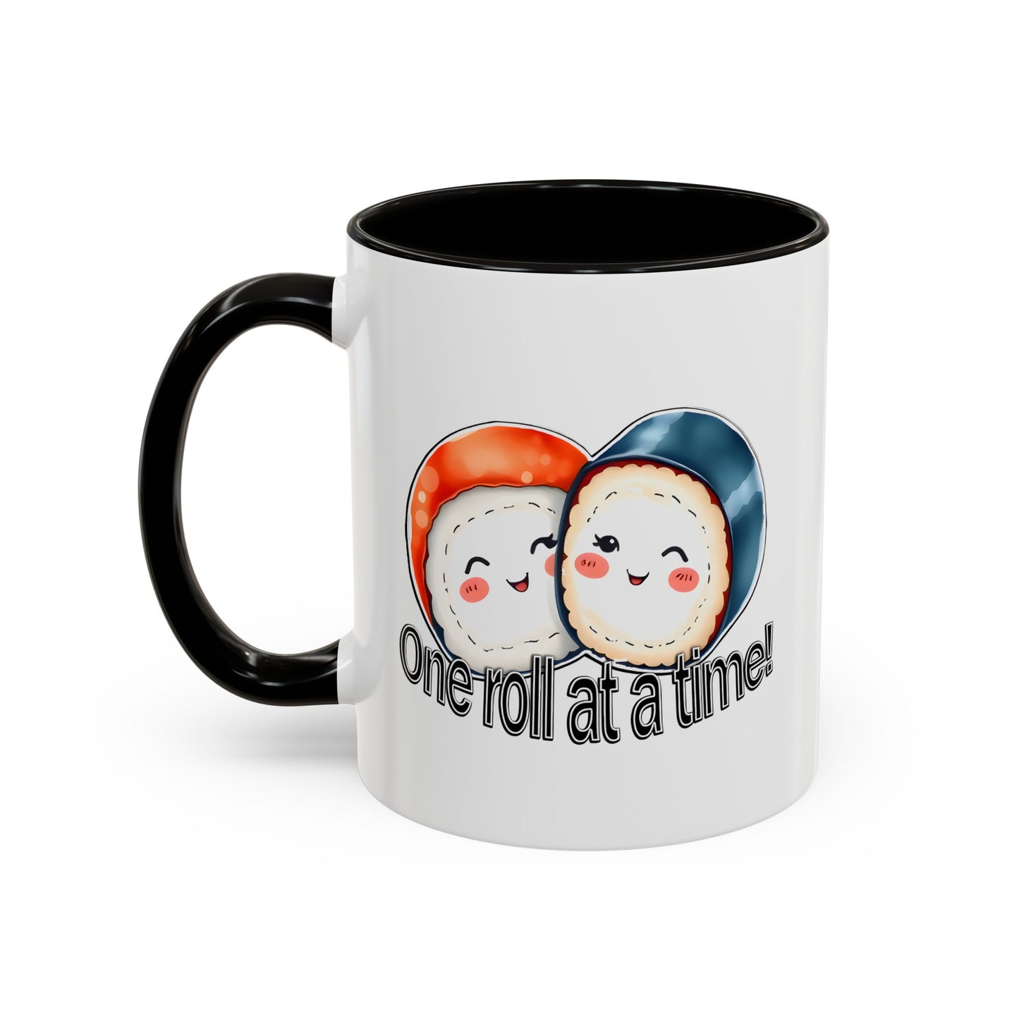 Coffee Mug - "One Roll at a Time" - Colorful Ceramic Coffee Cup, Perfect Gift for Food Lovers