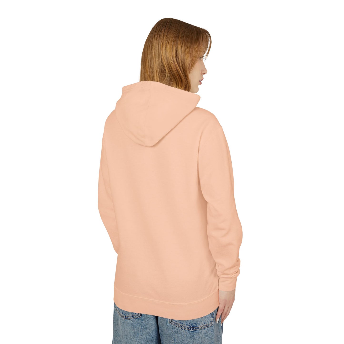 Unisex Lightweight Hooded Sweatshirt - 'Cute Cats Floral'