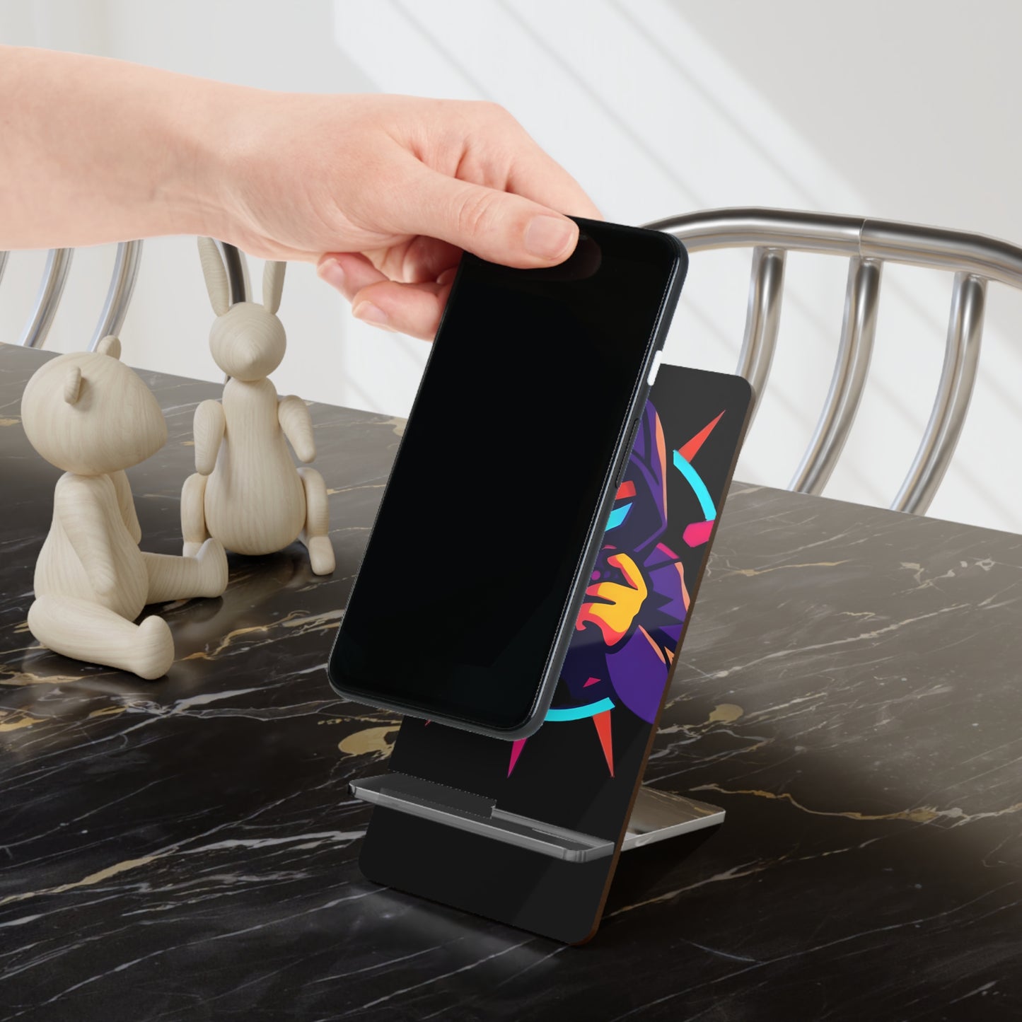 Mobile Display Stand 'Gamer' - Stylish Mobile Display Holder with Cool Gamer Design