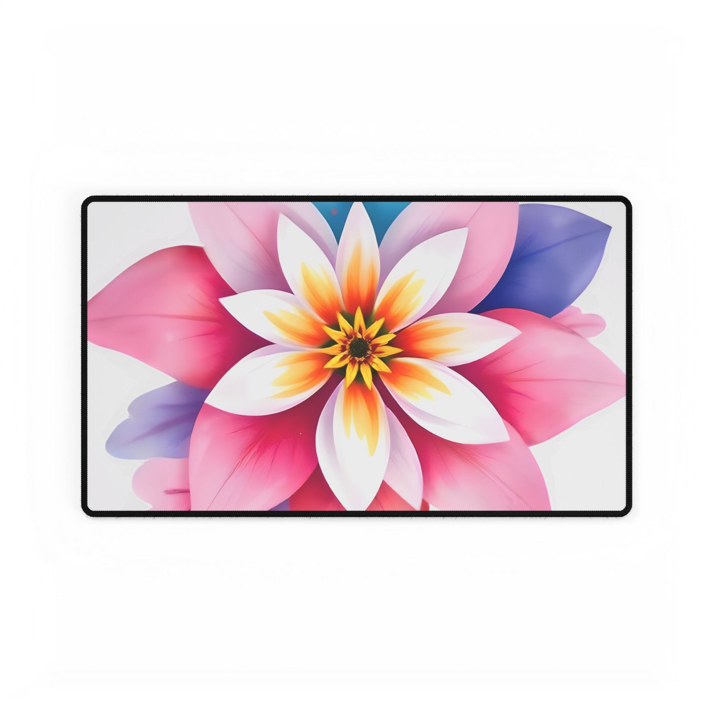 Desk/Mouse Mat 'Vibrant Flower' - Stylish Office Decor for Home & Work