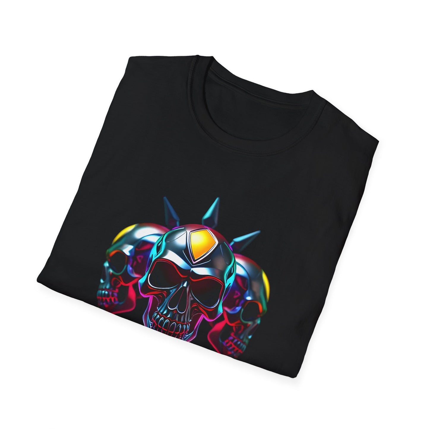 Unisex Softstyle Tee - 'Psychedelic Skull' Edgy Style for Every Occasion