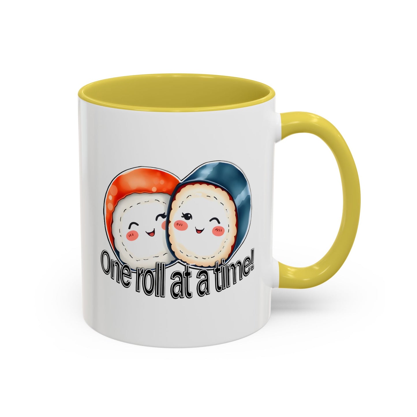 Coffee Mug - "One Roll at a Time" - Colorful Ceramic Coffee Cup, Perfect Gift for Food Lovers
