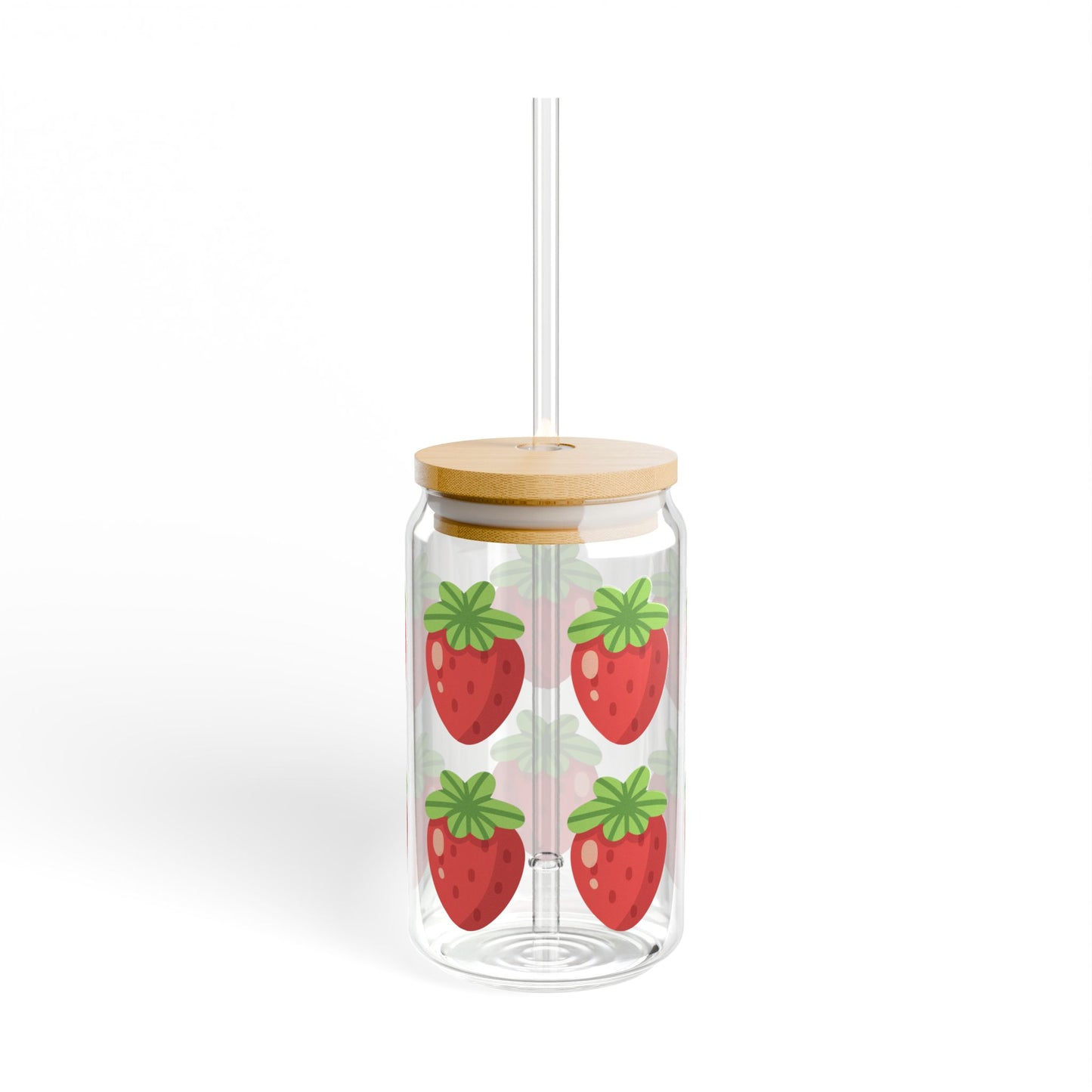 Sipper Glass - 16oz | Strawberry
