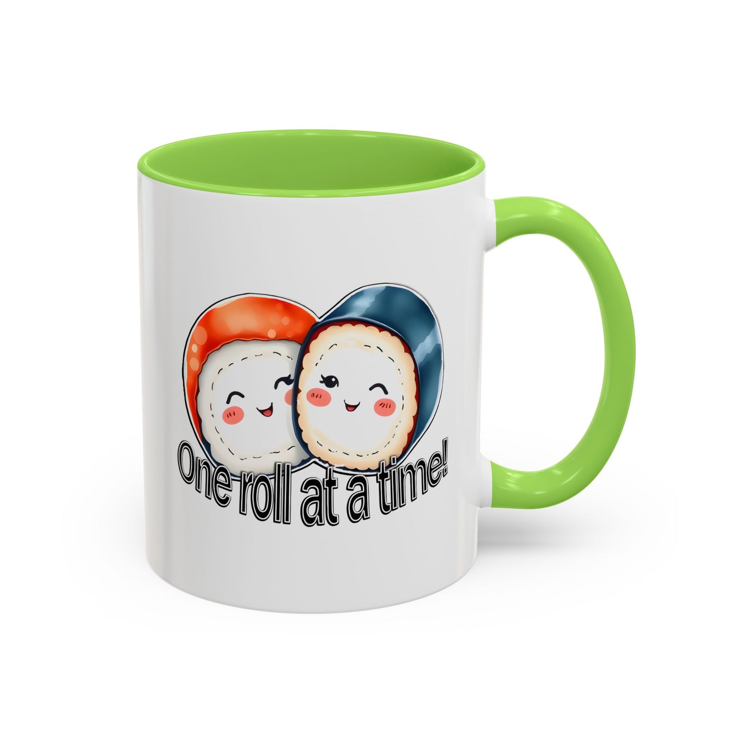 Coffee Mug - "One Roll at a Time" - Colorful Ceramic Coffee Cup, Perfect Gift for Food Lovers