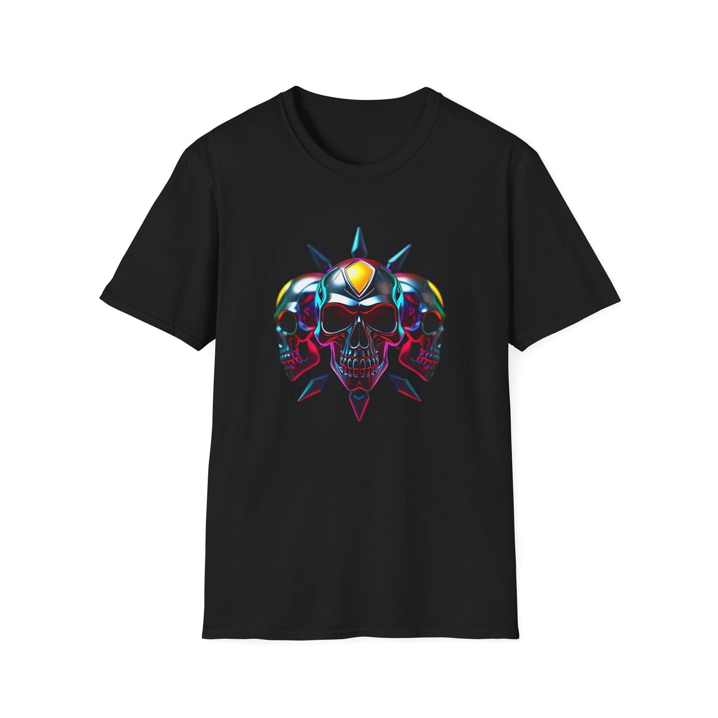 Unisex Softstyle Tee - 'Psychedelic Skull' Edgy Style for Every Occasion