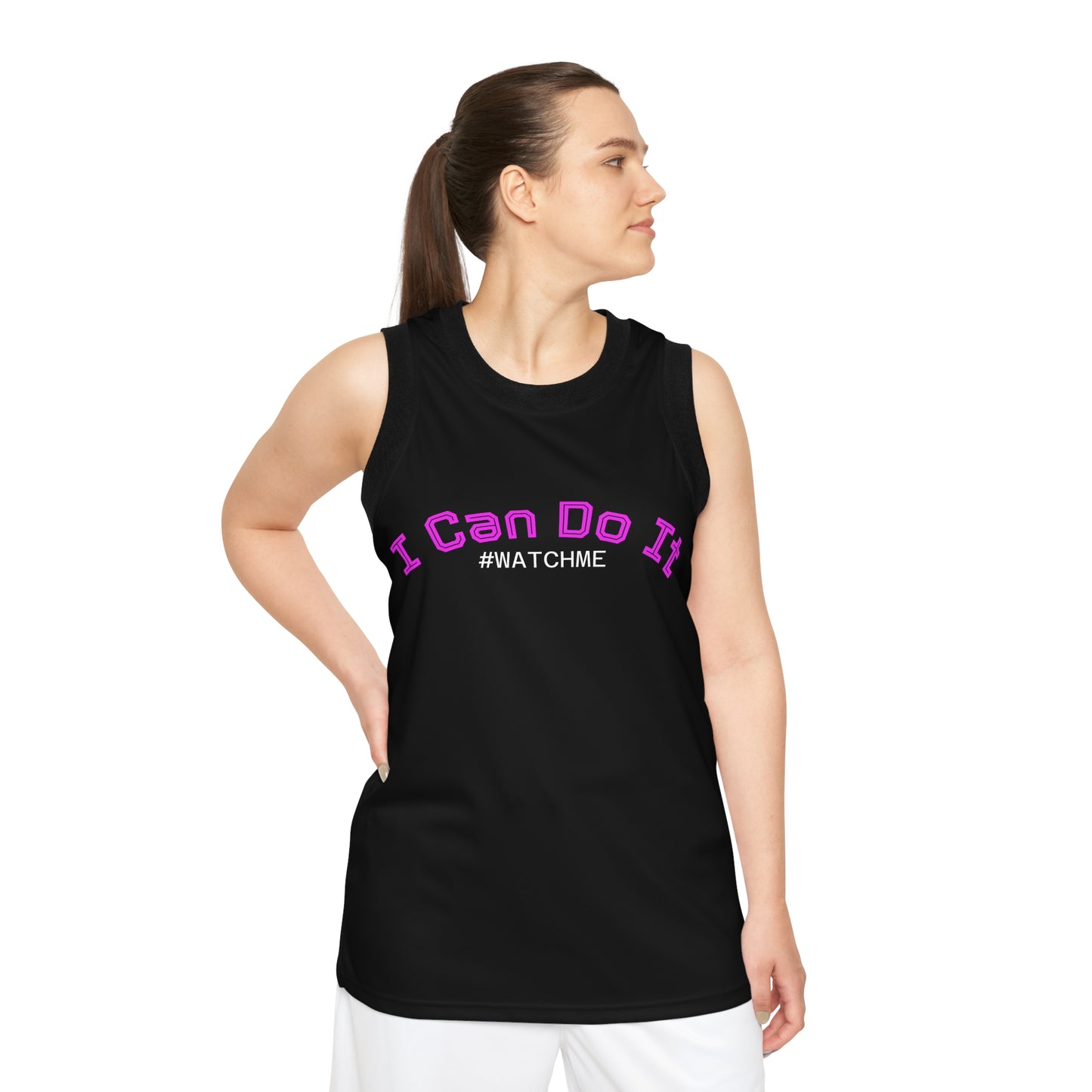 Basketball Jersey - "I Can Do It" Pink