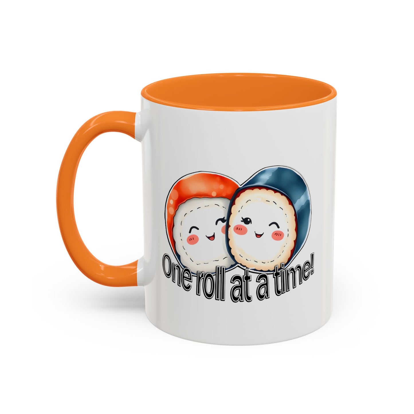 Coffee Mug - "One Roll at a Time" - Colorful Ceramic Coffee Cup, Perfect Gift for Food Lovers