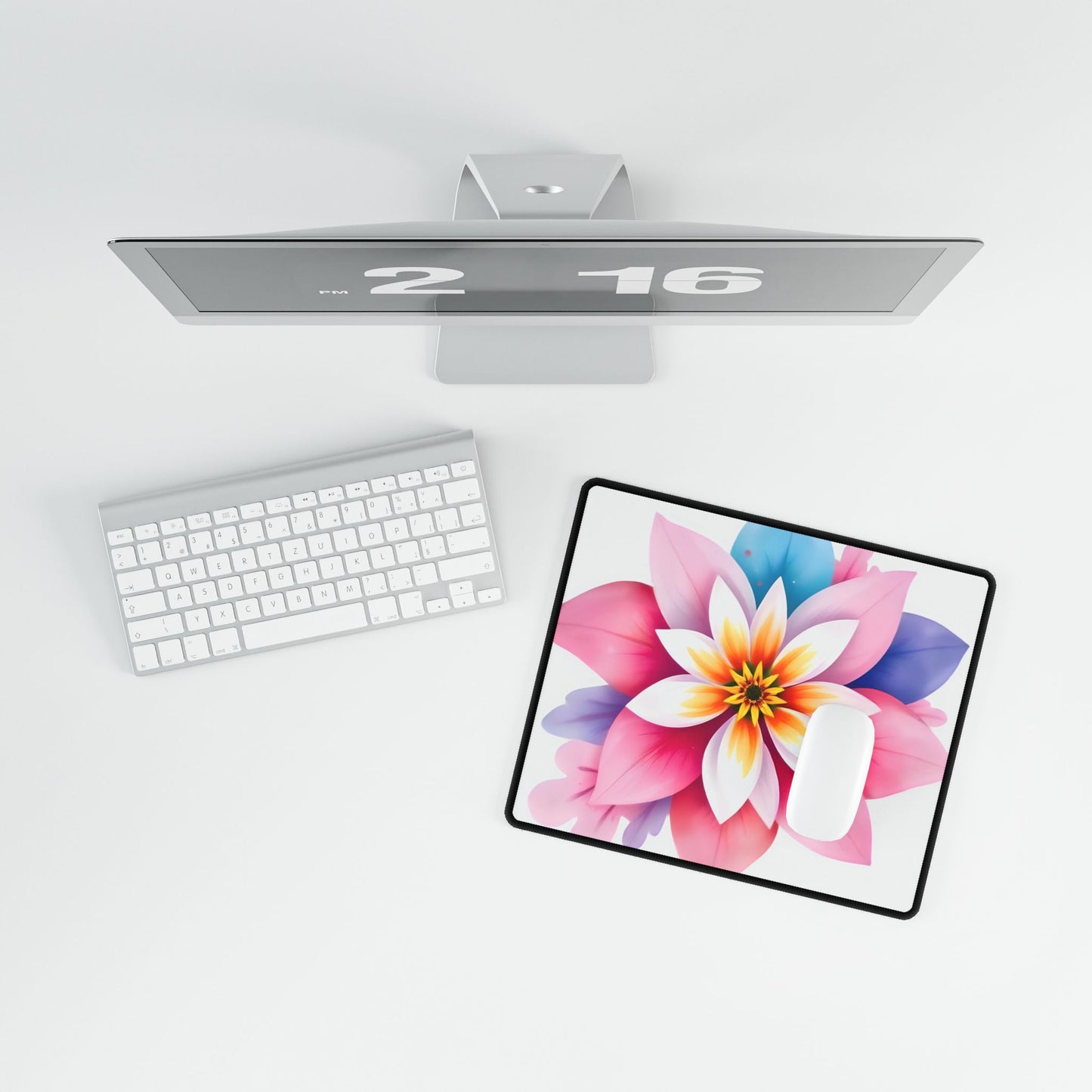Desk/Mouse Mat 'Vibrant Flower' - Stylish Office Decor for Home & Work