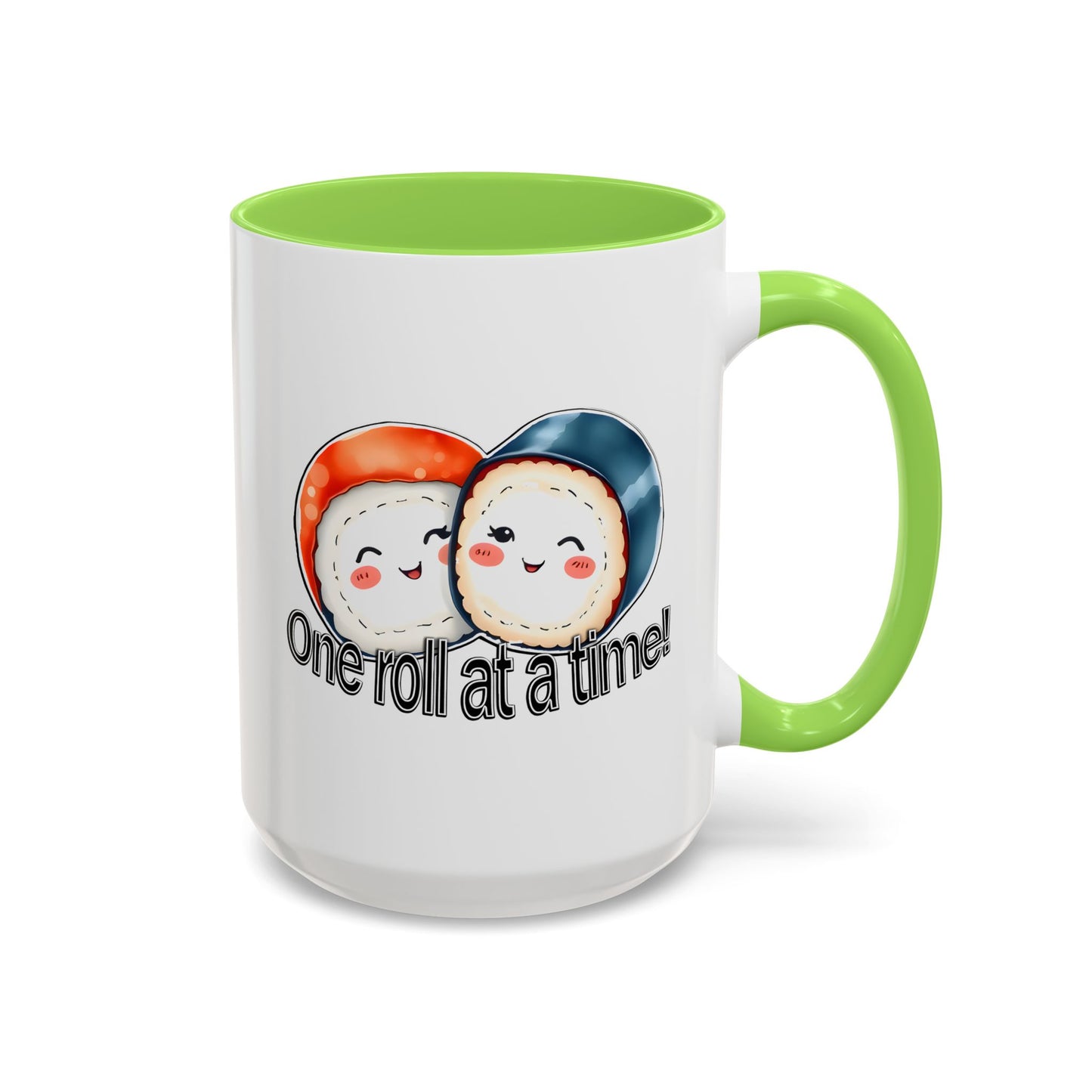 Coffee Mug - "One Roll at a Time" - Colorful Ceramic Coffee Cup, Perfect Gift for Food Lovers