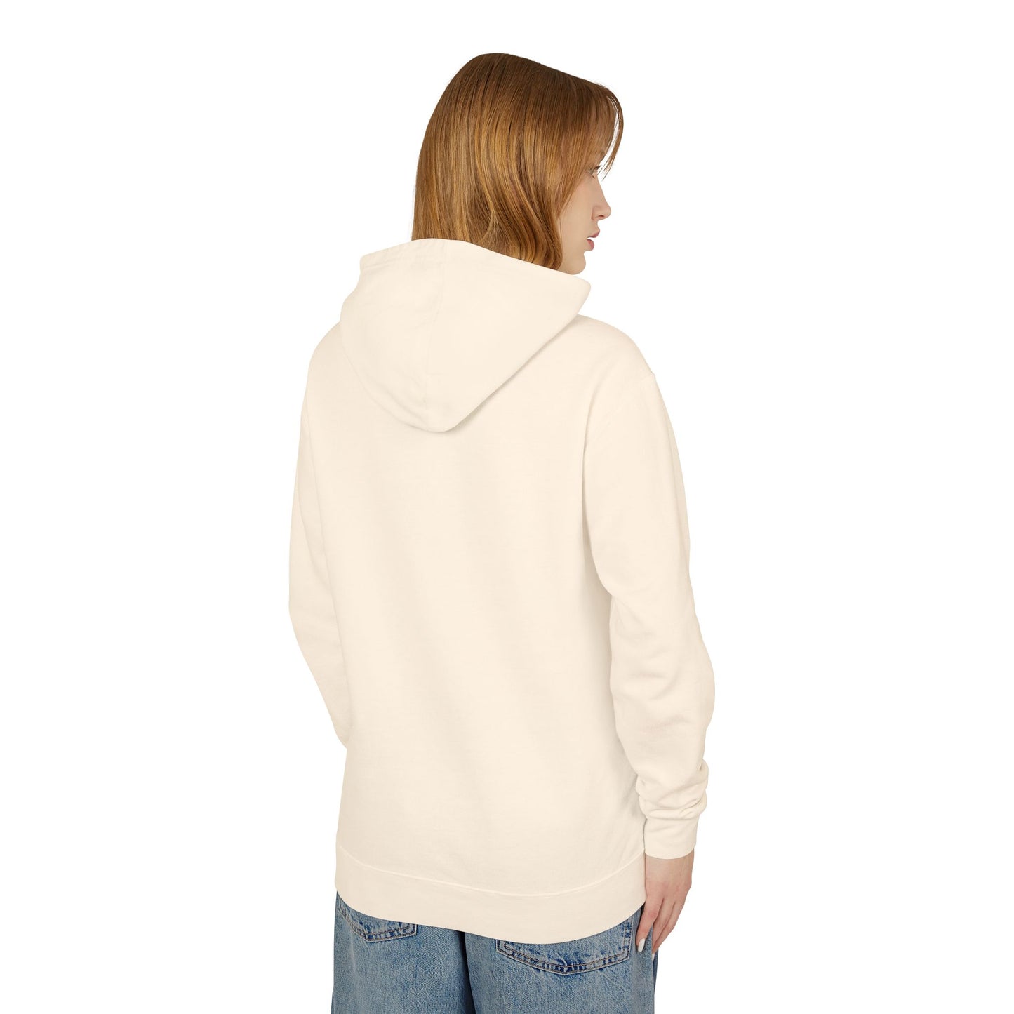 Unisex Lightweight Hooded Sweatshirt - 'Cute Cats Floral'
