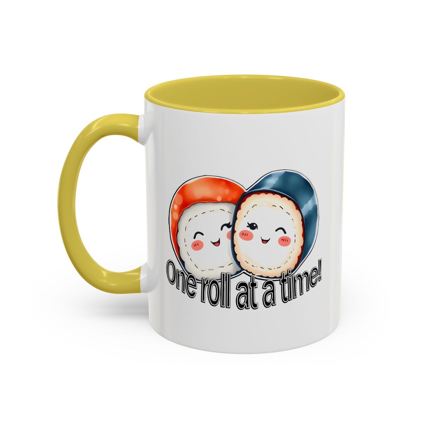 Coffee Mug - "One Roll at a Time" - Colorful Ceramic Coffee Cup, Perfect Gift for Food Lovers