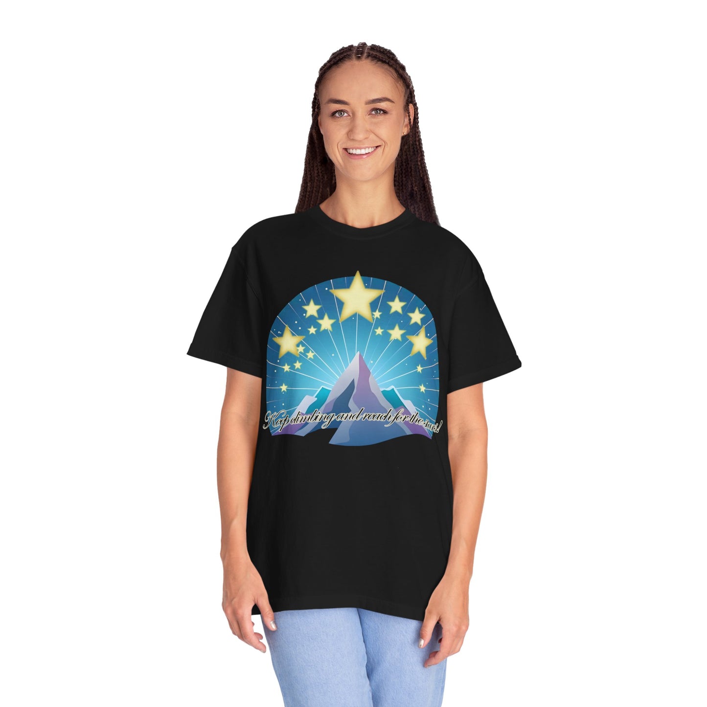 Unisex T-Shirt - Mountain & Stars Design