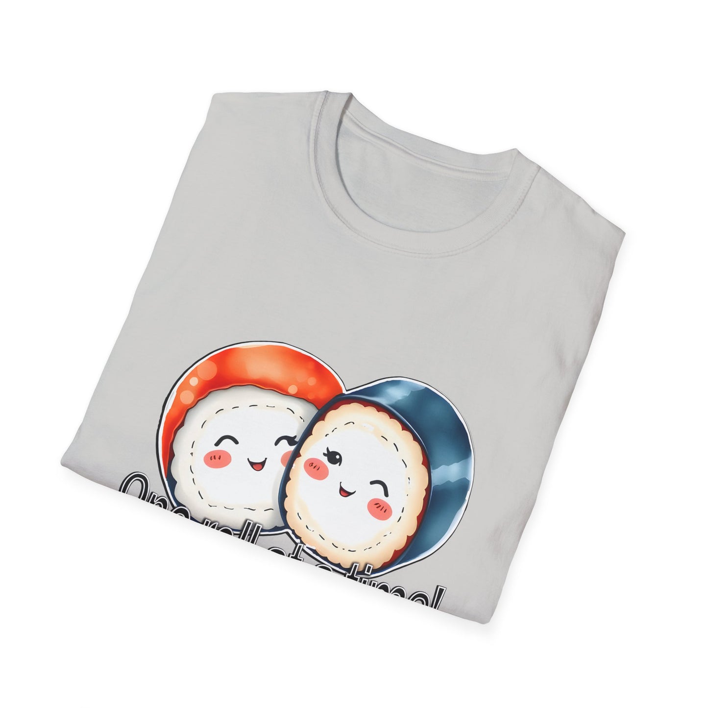 Unisex Softstyle Tee - "One Roll at a Time" - Cute Sushi T-Shirt for Food Lovers