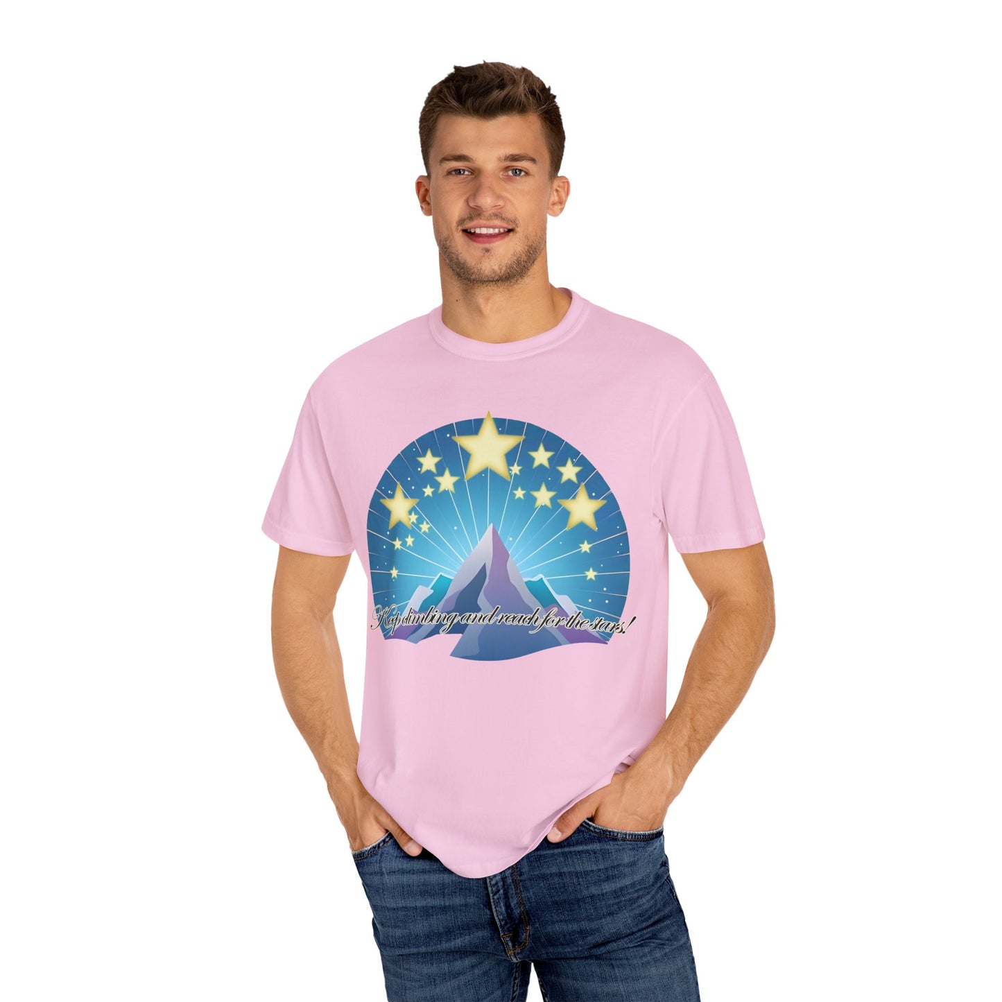 Unisex T-Shirt - Mountain & Stars Design
