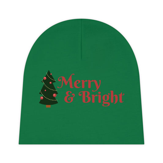 Baby Beanie — "Merry & Bright" Christmas Baby Hat