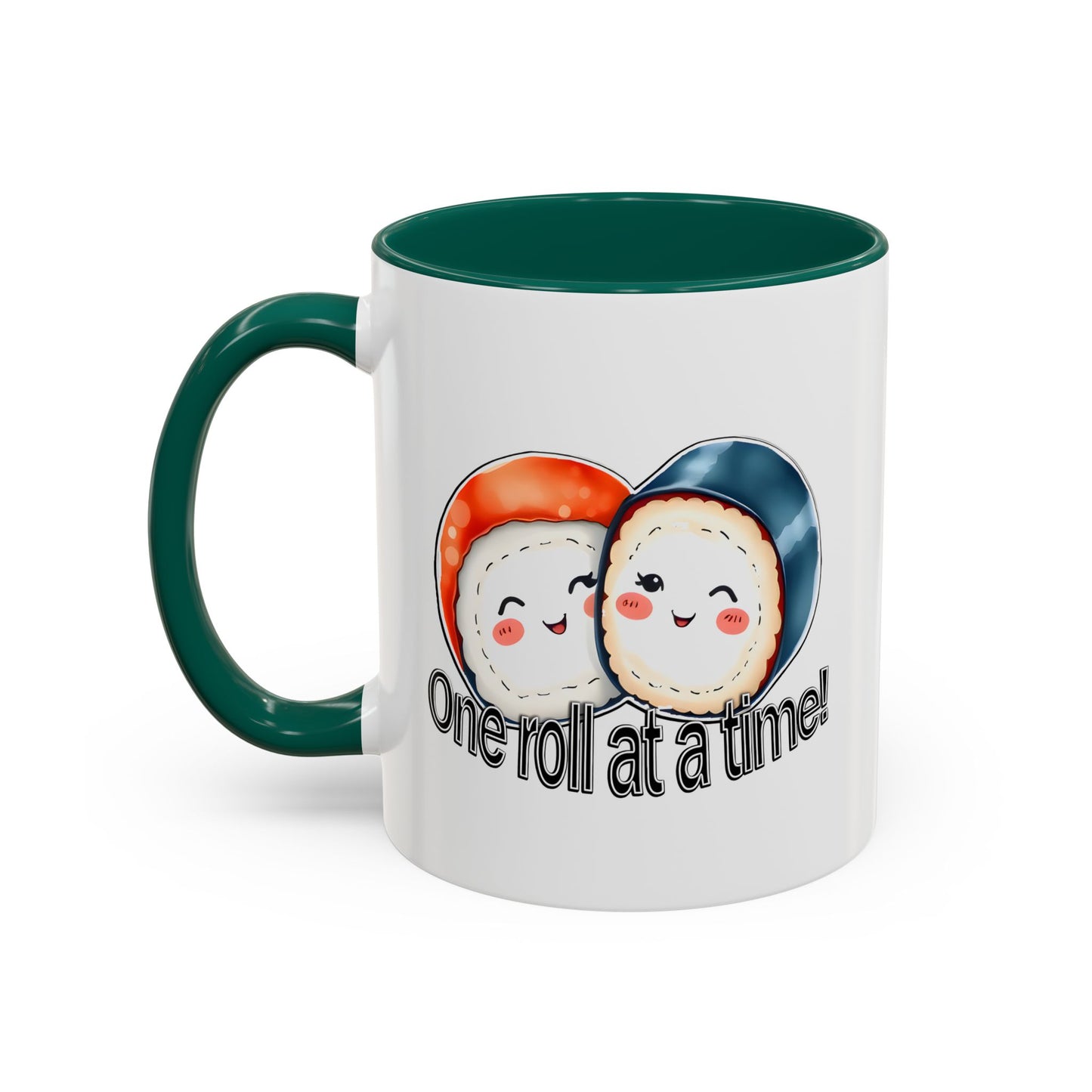 Coffee Mug - "One Roll at a Time" - Colorful Ceramic Coffee Cup, Perfect Gift for Food Lovers
