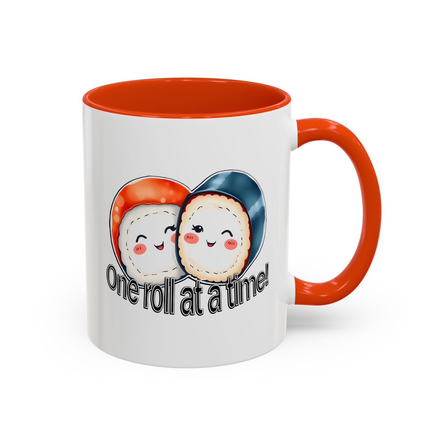 Coffee Mug - "One Roll at a Time" - Colorful Ceramic Coffee Cup, Perfect Gift for Food Lovers