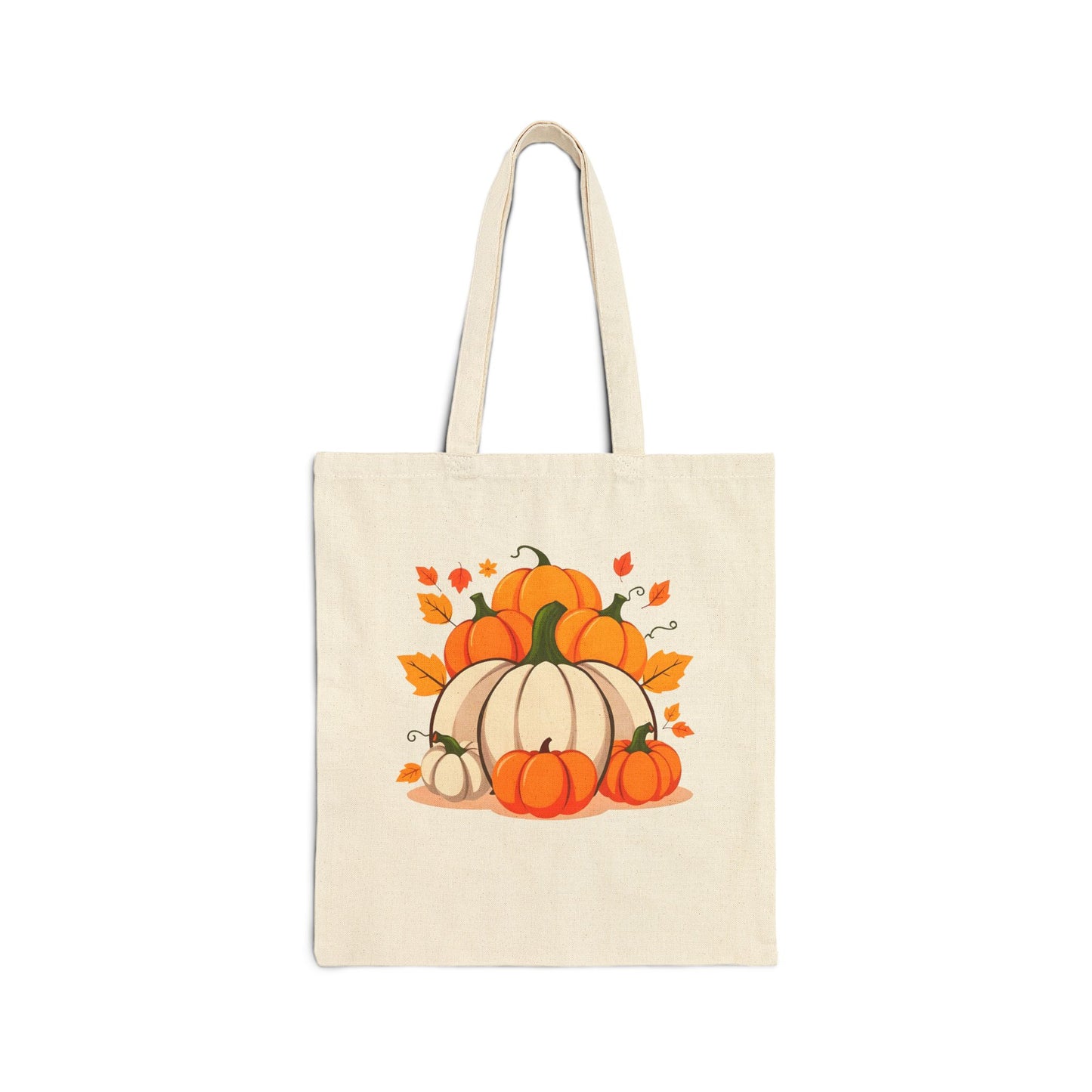 Tote Bag - Autumn Harvest Pumpkin - Eco-Friendly Cotton Canvas, Fall Shopping, Halloween Gift, Reusable Bag, Thanksgiving Decor