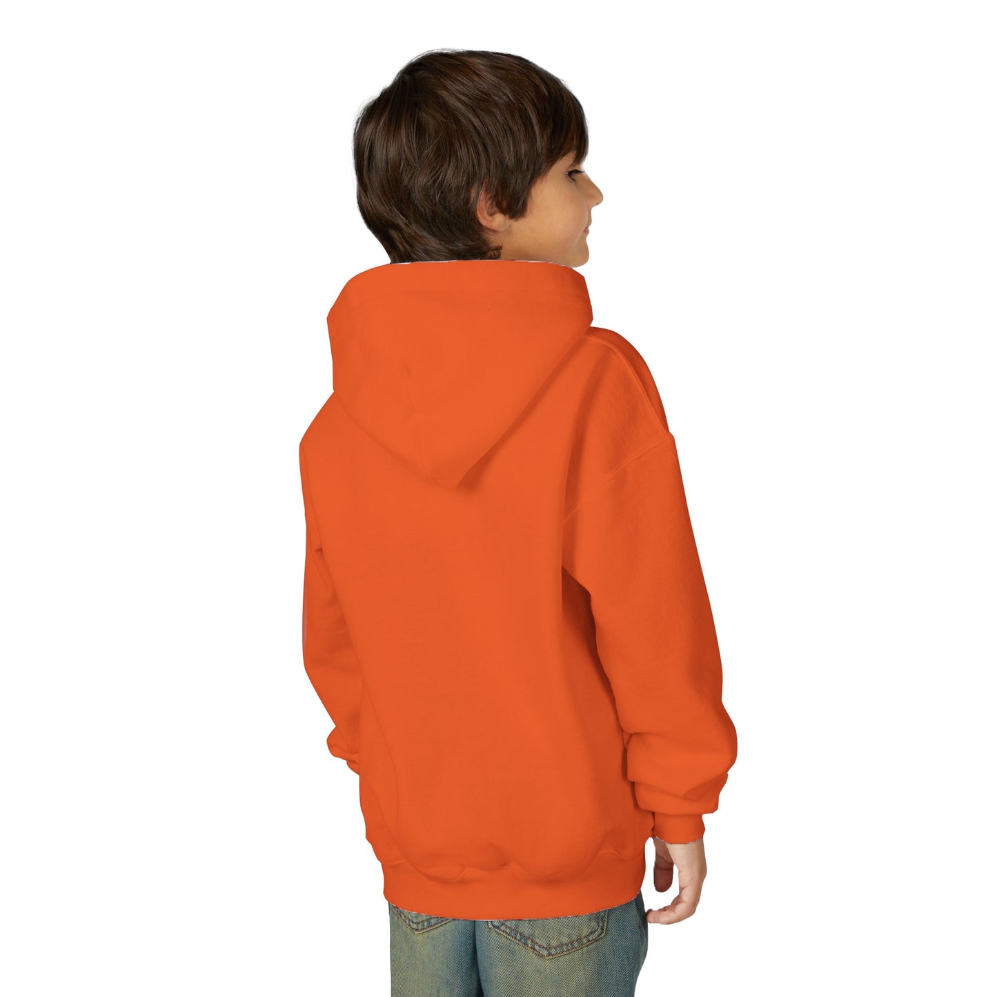 Youth Hoodie - Cute Pumpkin Ghost, Halloween Sweatshirt, Kids Costume, Fall Apparel, Trendy Hooded Sweatshirt