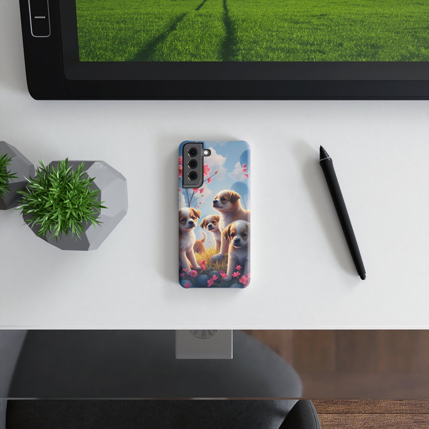 Slim Snap Case - Cute Puppies (For Samsung Galaxy s20 + s20 Ultra)