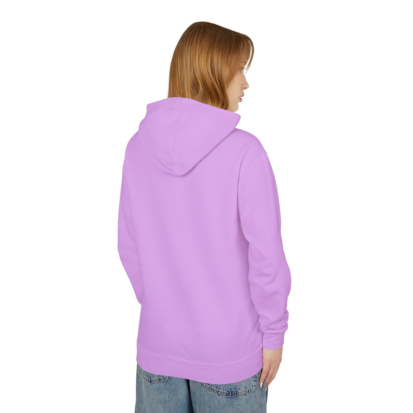 Unisex Lightweight Hooded Sweatshirt - 'Cute Cats Floral'