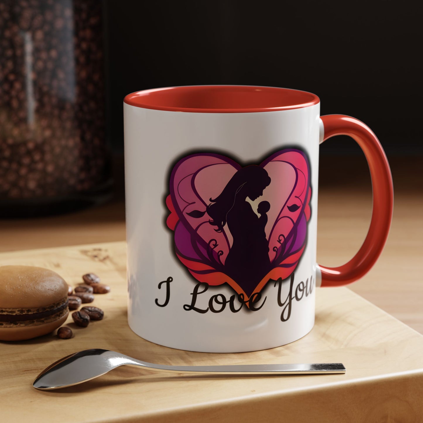 For Mum Accent Coffee Mug - 'I Love You' Design, Perfect Gift for Mothers Day