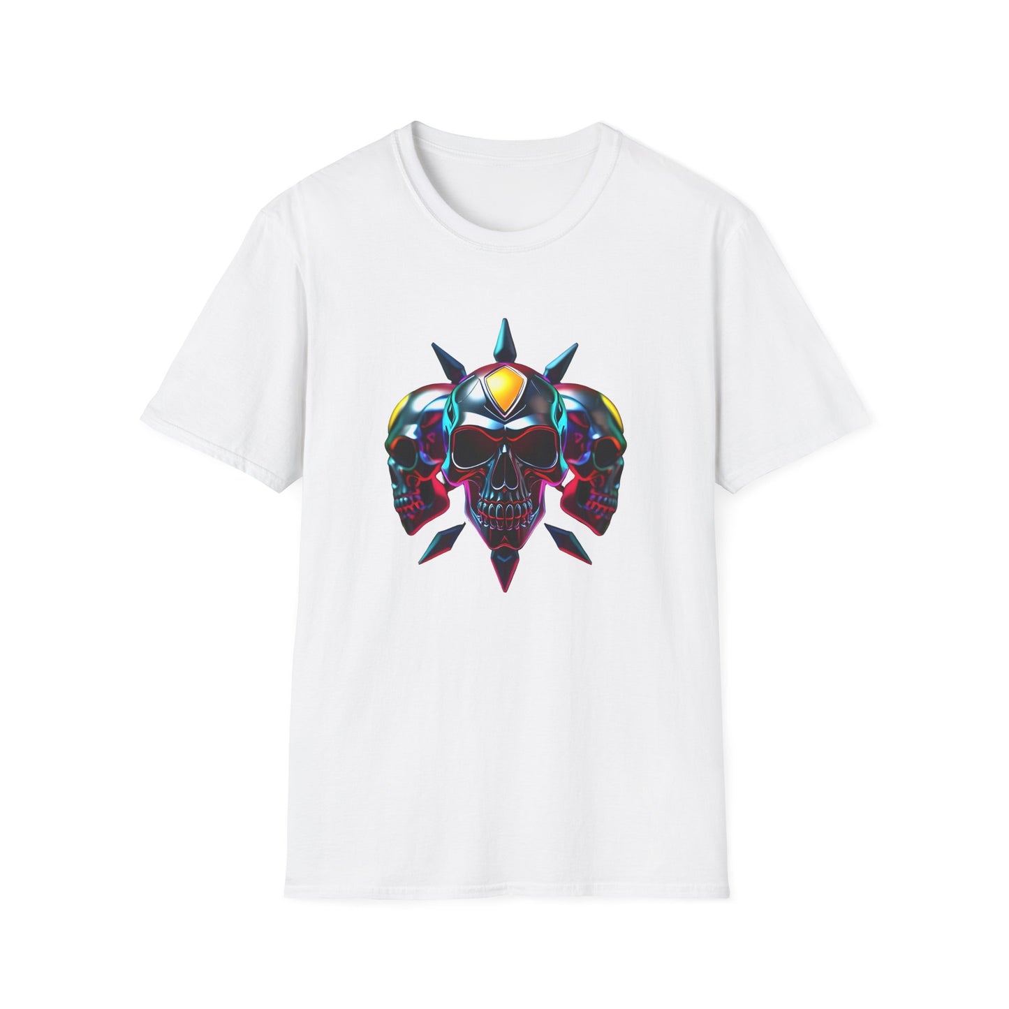 Unisex Softstyle Tee - 'Psychedelic Skull' Edgy Style for Every Occasion