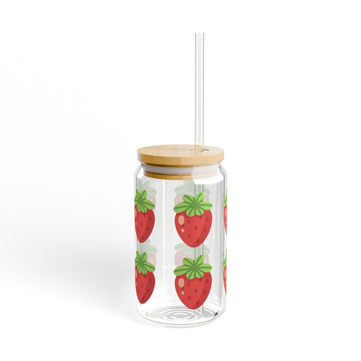 Sipper Glass - 16oz | Strawberry