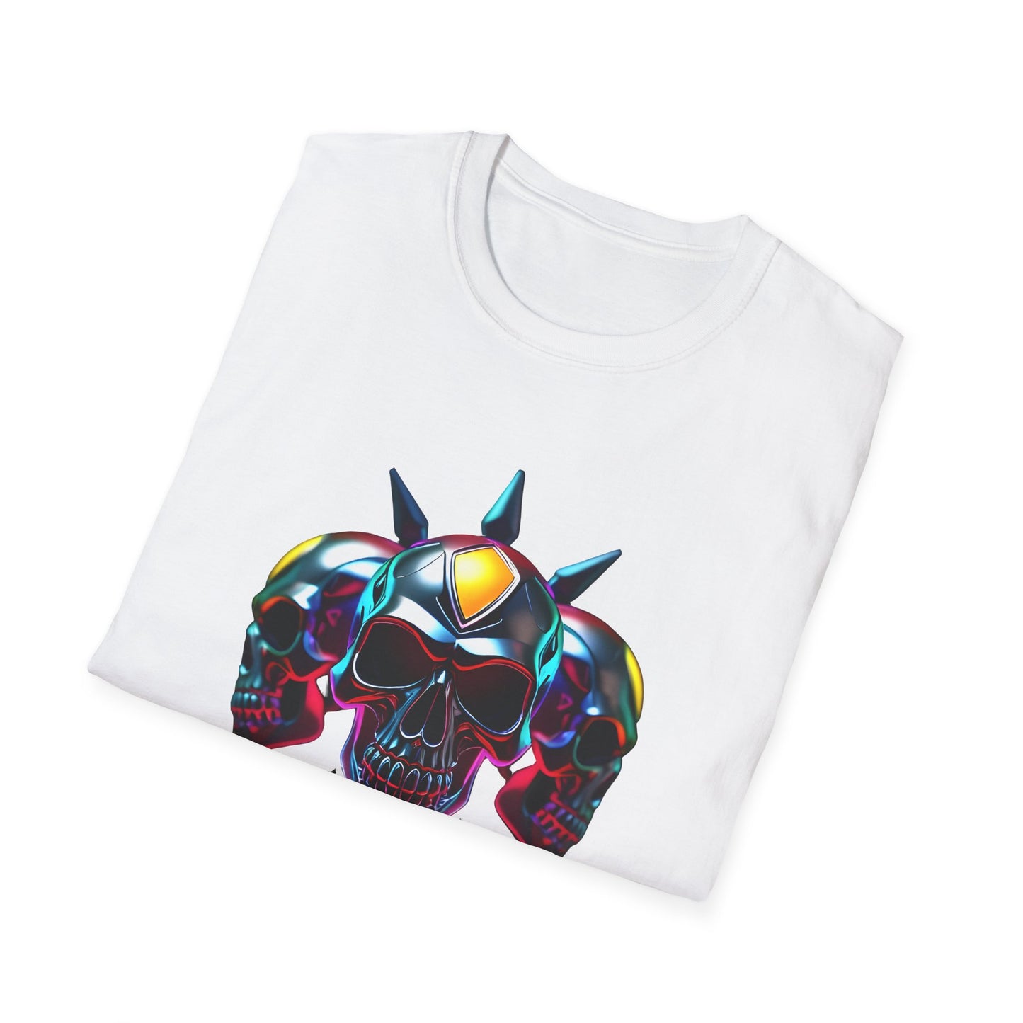 Unisex Softstyle Tee - 'Psychedelic Skull' Edgy Style for Every Occasion