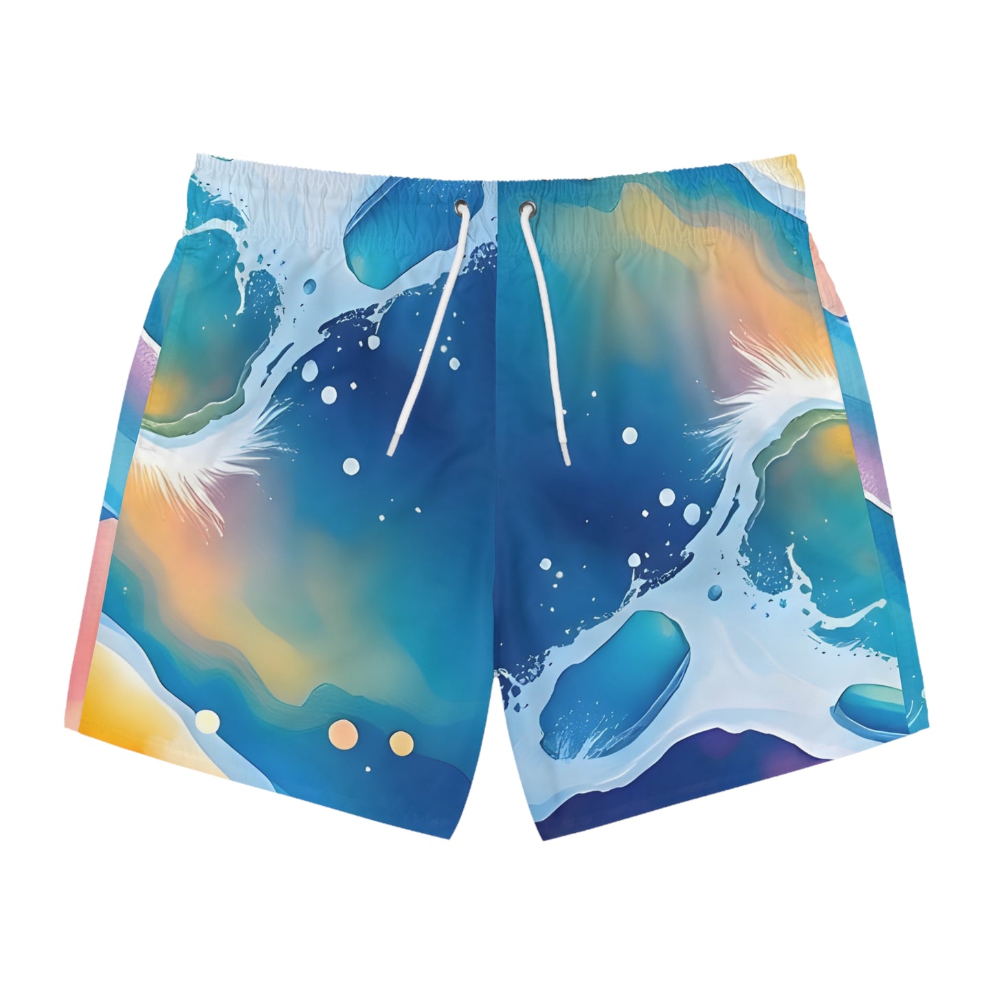 Mens Swim Trunks 'Vibrant Abstract' - For Summer Fun