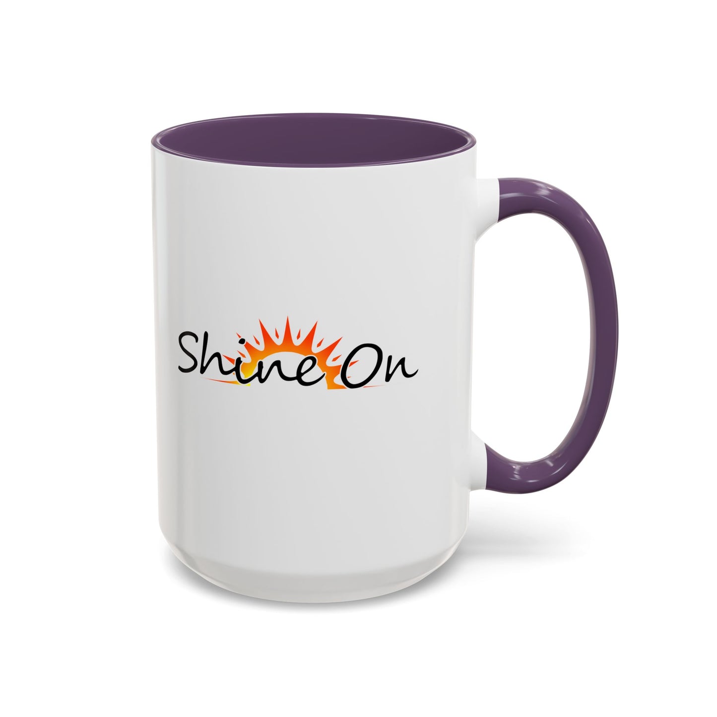 'Shine On' Accent Coffee Mug - 11oz & 15oz Ceramic Cup for Coffee Lovers
