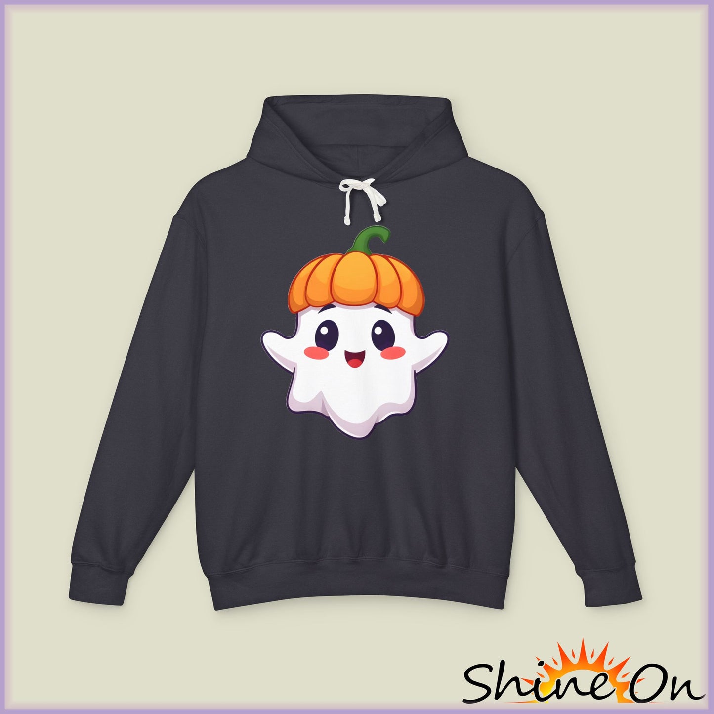 Unisex Lightweight Sweatshirt - Adorable Halloween Ghost Hoodie, Fall Fashion, Spooky Season Gift