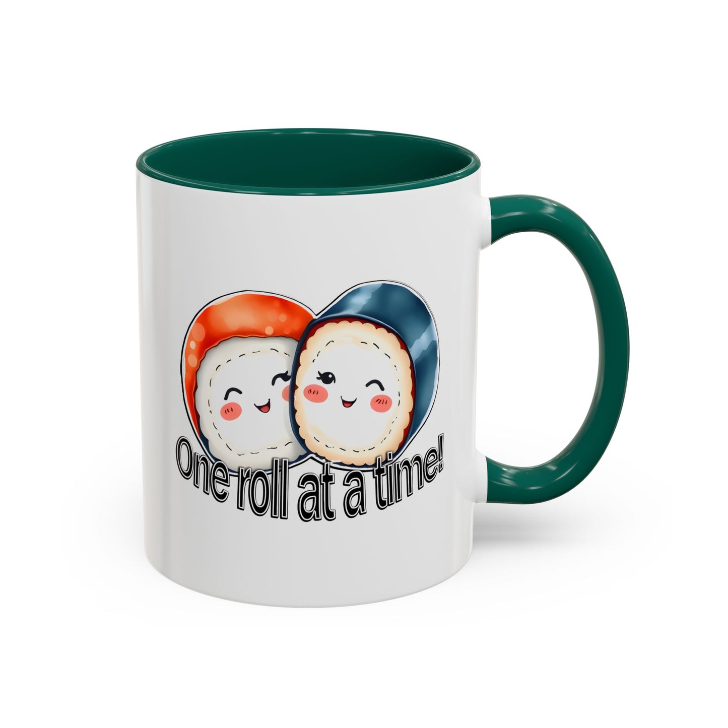 Coffee Mug - "One Roll at a Time" - Colorful Ceramic Coffee Cup, Perfect Gift for Food Lovers