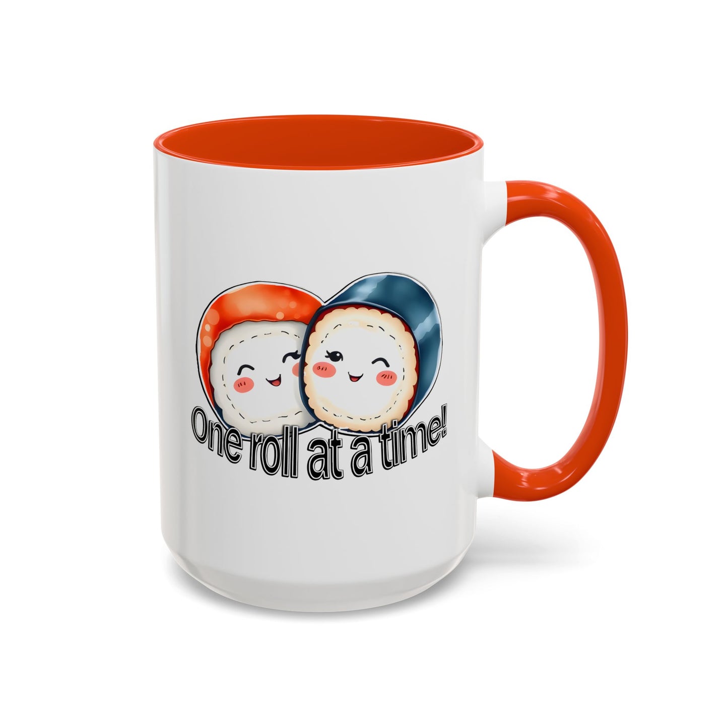 Coffee Mug - "One Roll at a Time" - Colorful Ceramic Coffee Cup, Perfect Gift for Food Lovers